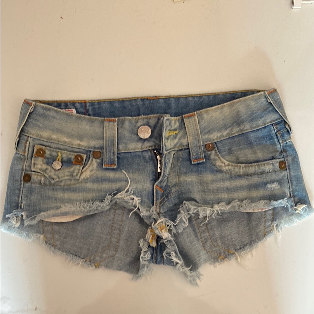 True Religion Joey Denim Shorts Light Wash 24